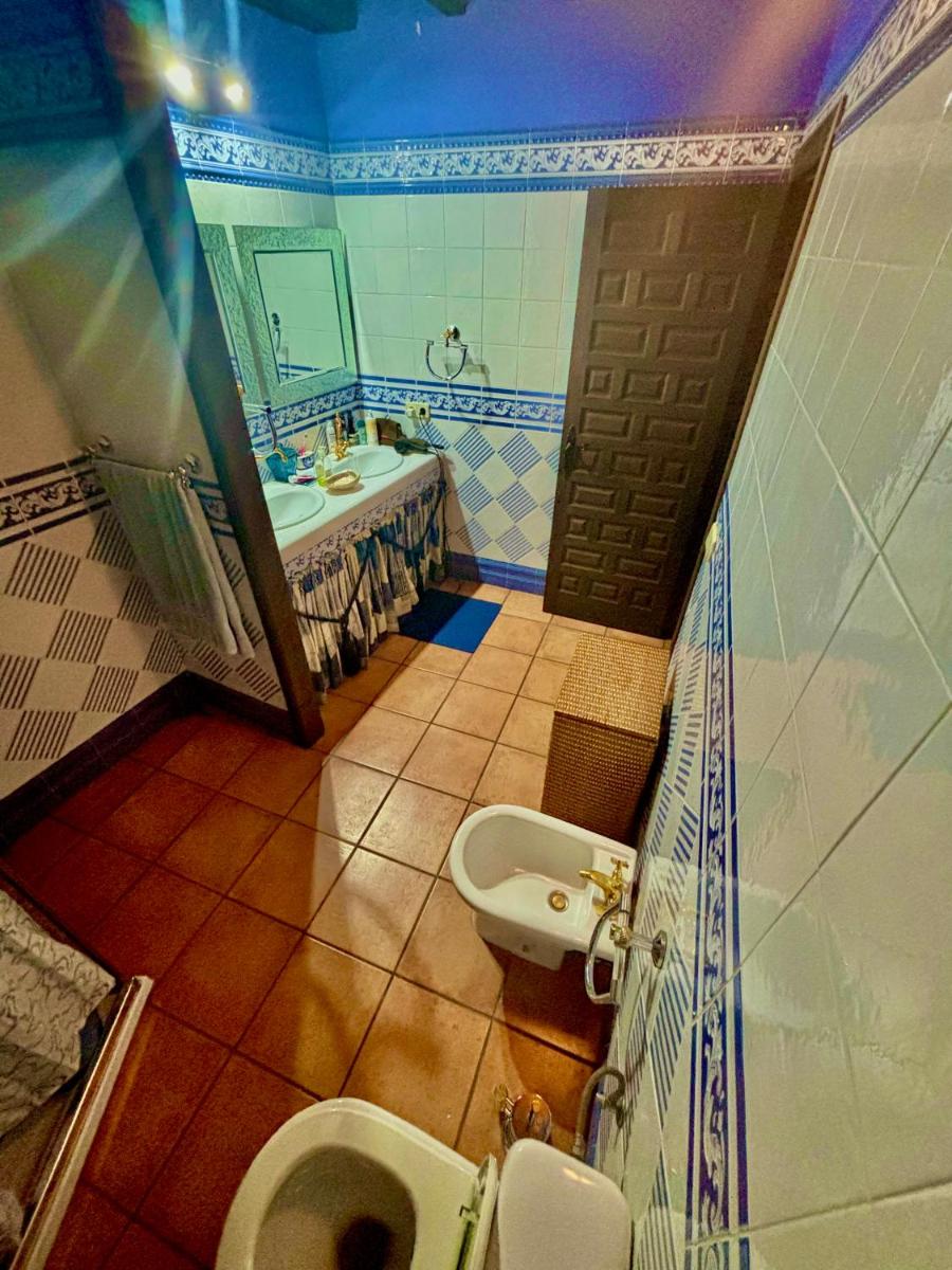 un baño con inodoro y lavabo en Terraplén Seis Boutique Hotel, en Fermoselle