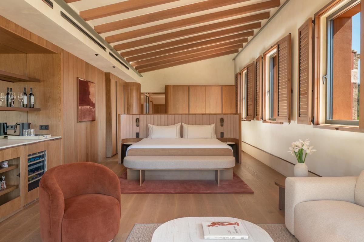 Cama o camas de una habitación en Gran Hotel Mas d'en Bruno