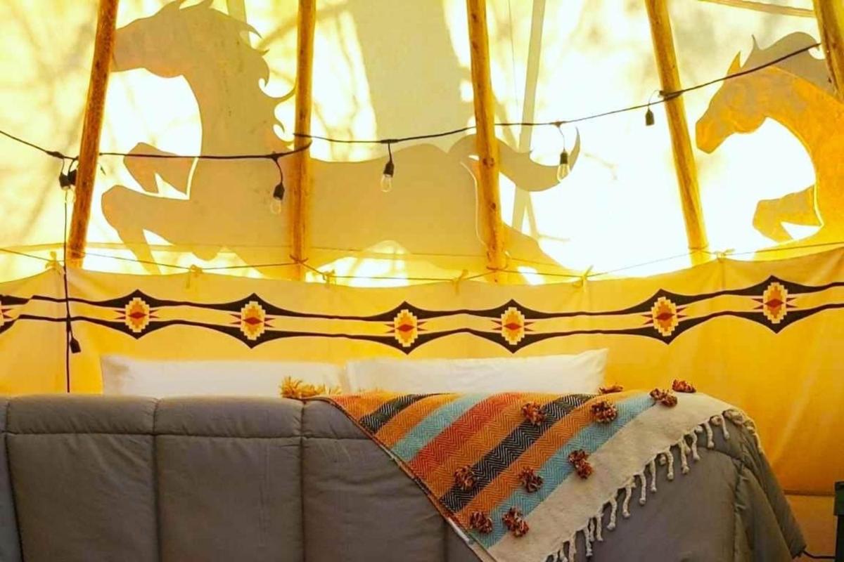 Wild Horses Luxury Tipi - Adjustable King Bed - Housity