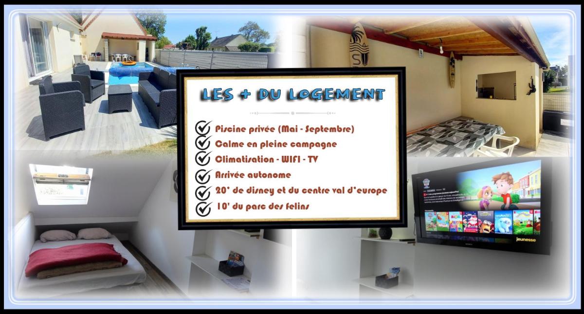 15min de disney, dépendance et piscine privée à la campagne - Housity