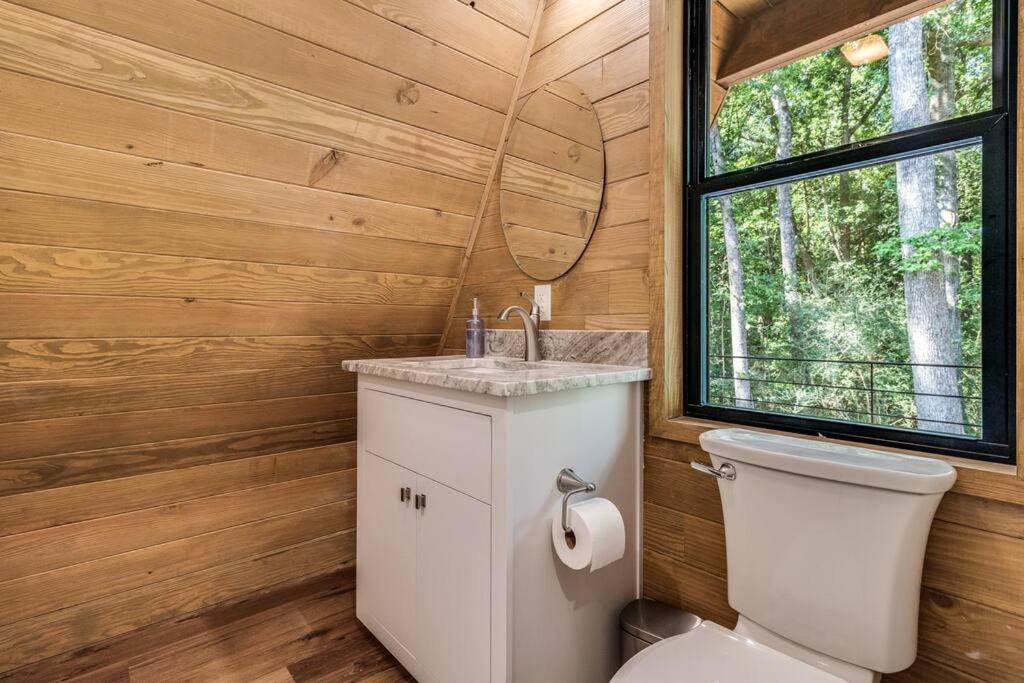 Modern A-Frame Cabin by Rip Van Winkle with Hot Tub - Housity