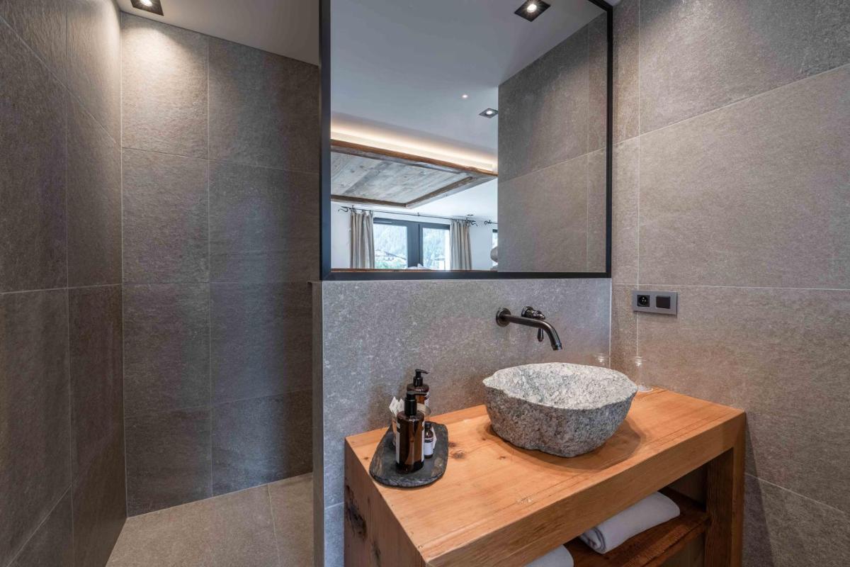 Salle de bains dans l'établissement Chalet-Hôtel Hermitage