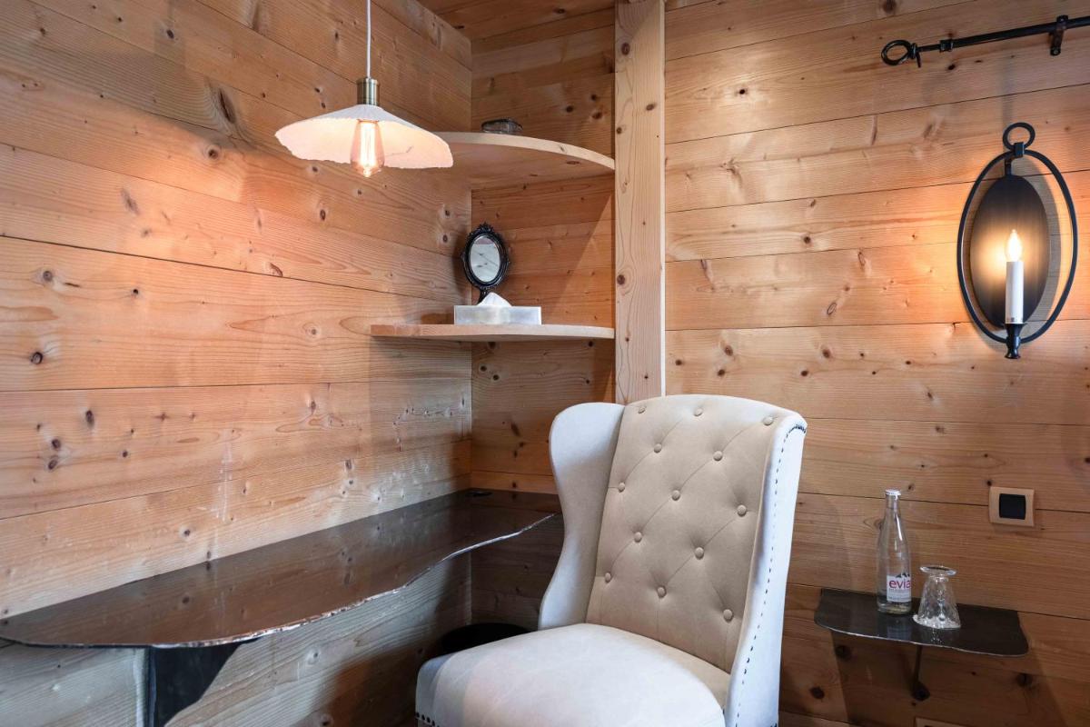 Coin salon dans l'établissement Chalet-Hôtel Hermitage