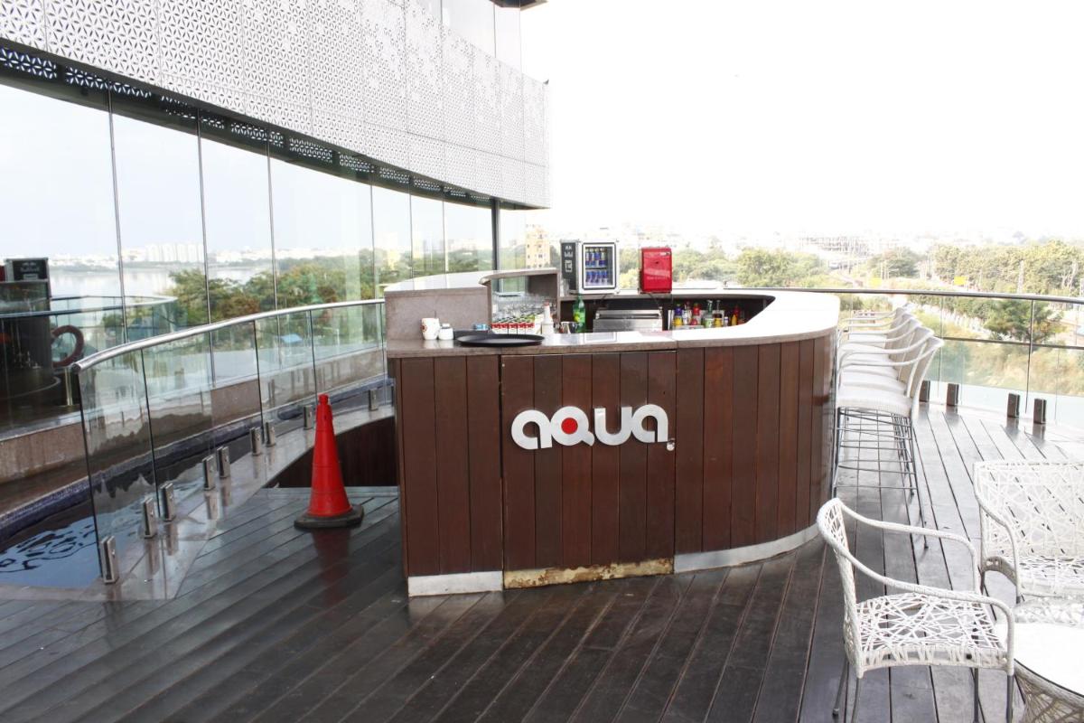 a bar on the top of a building at The Park Hyderabad, Banjara Hills near Hussain Sagar Lake in Hyderabad a bar on the top of a building at The Park Hyderabad, Banjara Hills near Hussain Sagar Lake in Hyderabad