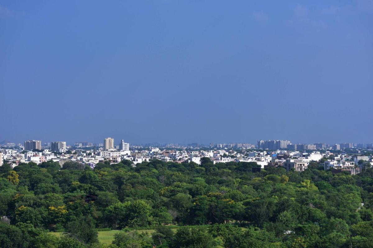 a view of the city from the top at Jaipur Marriott Hotel in Jaipur a view of the city from the top at Jaipur Marriott Hotel in Jaipur