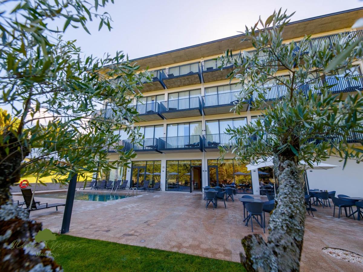 um prédio com uma piscina na frente em Olive Nature Hotel & SPA - Quinta Valle de Passos em Valpaços