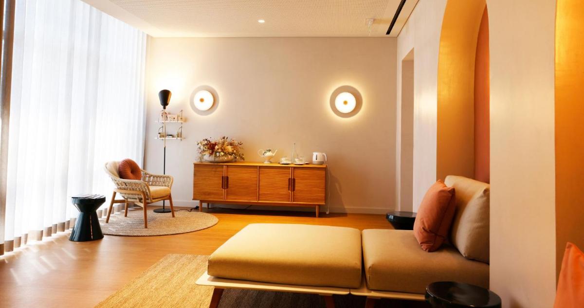 Uma área de estar em Montebelo Viseu Congress Hotel & Spa