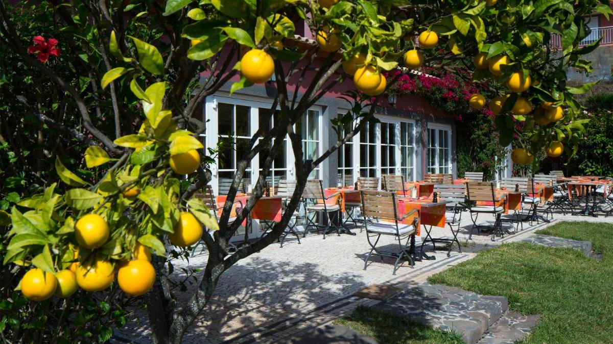 Um jardim no exterior de Atrio