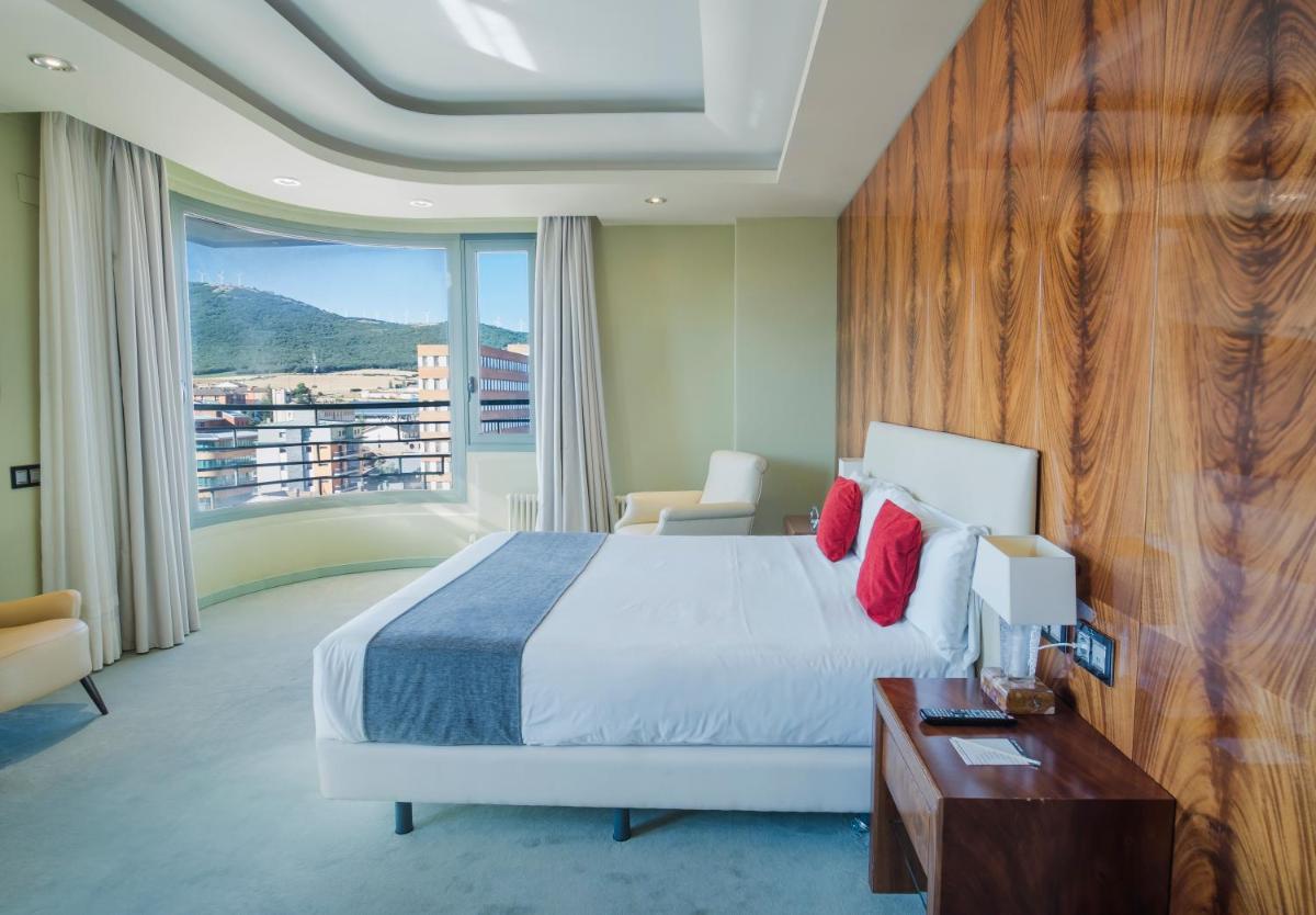 Cama o camas de una habitación en Alda Mirador del Moncayo