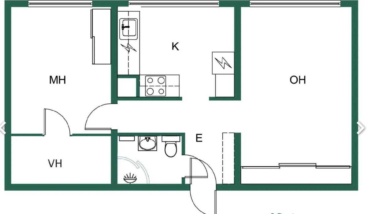 Modern 2 rooms apartment in the city centre, free parking, 55m2 - Housity