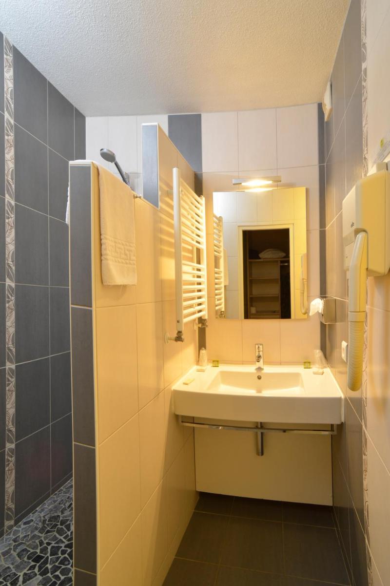 Salle de bains dans l'établissement Le Bois Dormant-Hôtel Restaurant & Spa Logis Hôtel