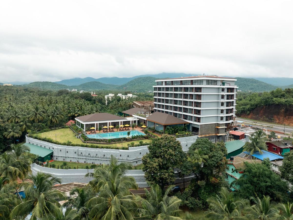 an aerial view of a building with a resort at Gateway Goa, Palolem in Palolem
