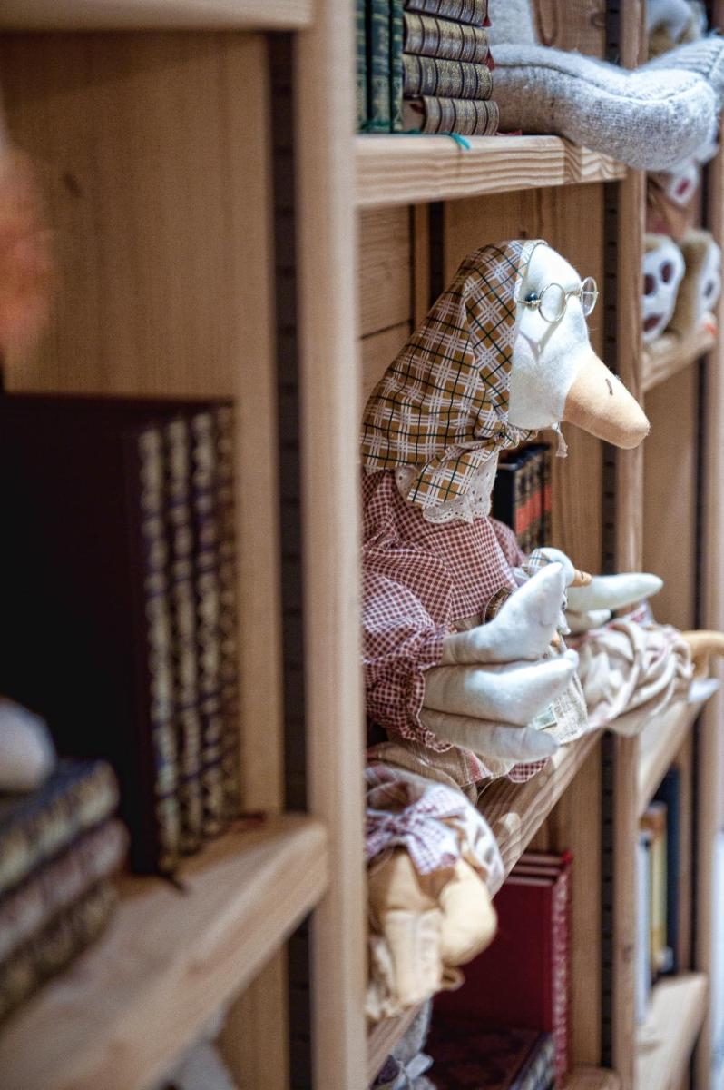 Bibliothèque dans l'hôtel