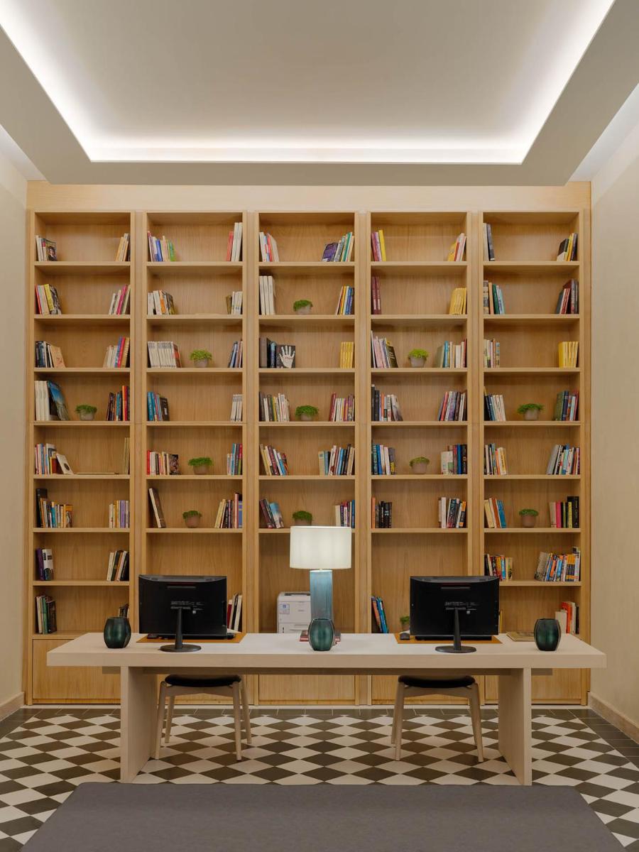 A biblioteca deste hotel