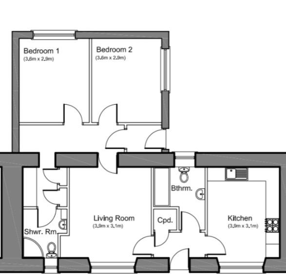 5 Riverside Place Thurso. 2 bed, 2 bathrooms. - Housity