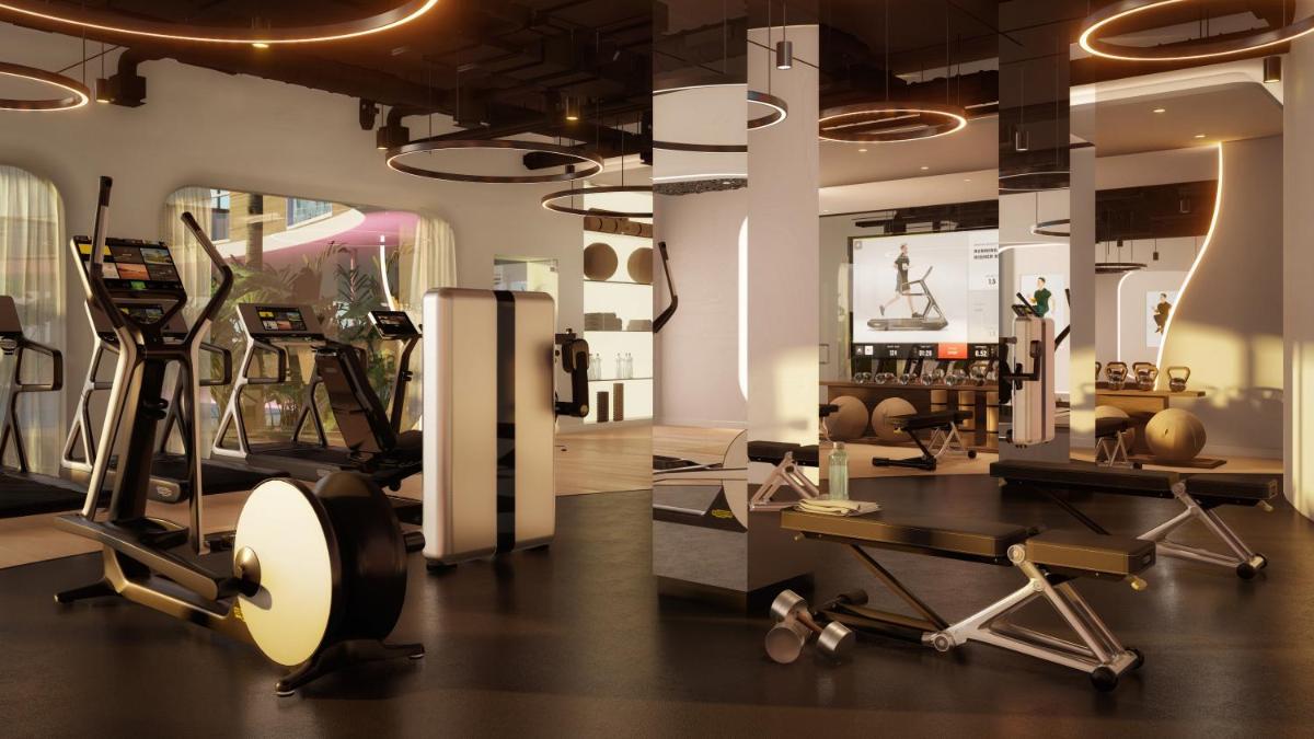 Gimnasio o instalaciones de fitness de The Unexpected Ibiza Hotel - Ushuaïa Club entrance included