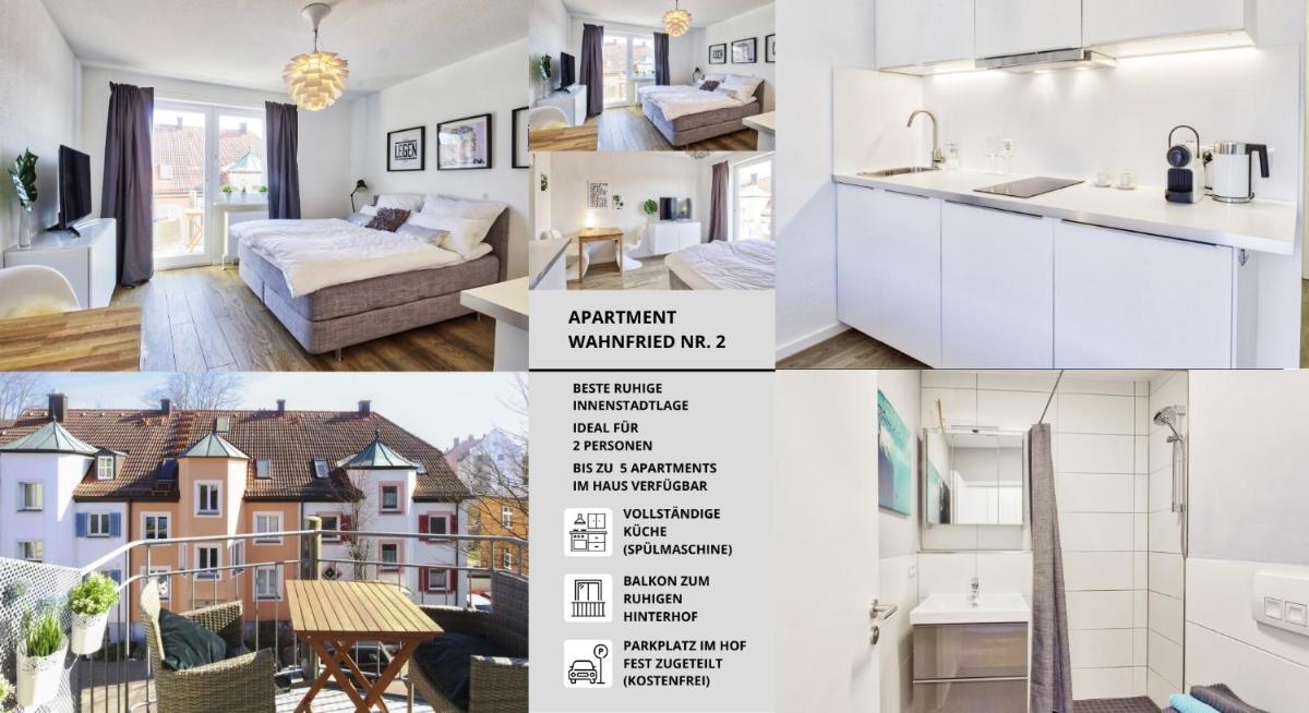 Apt Wahnfried No2 - sehr zentrales, ruhiges Cityapartment mit Balkon, Küche, Duschbad & Parkplatz - Housity