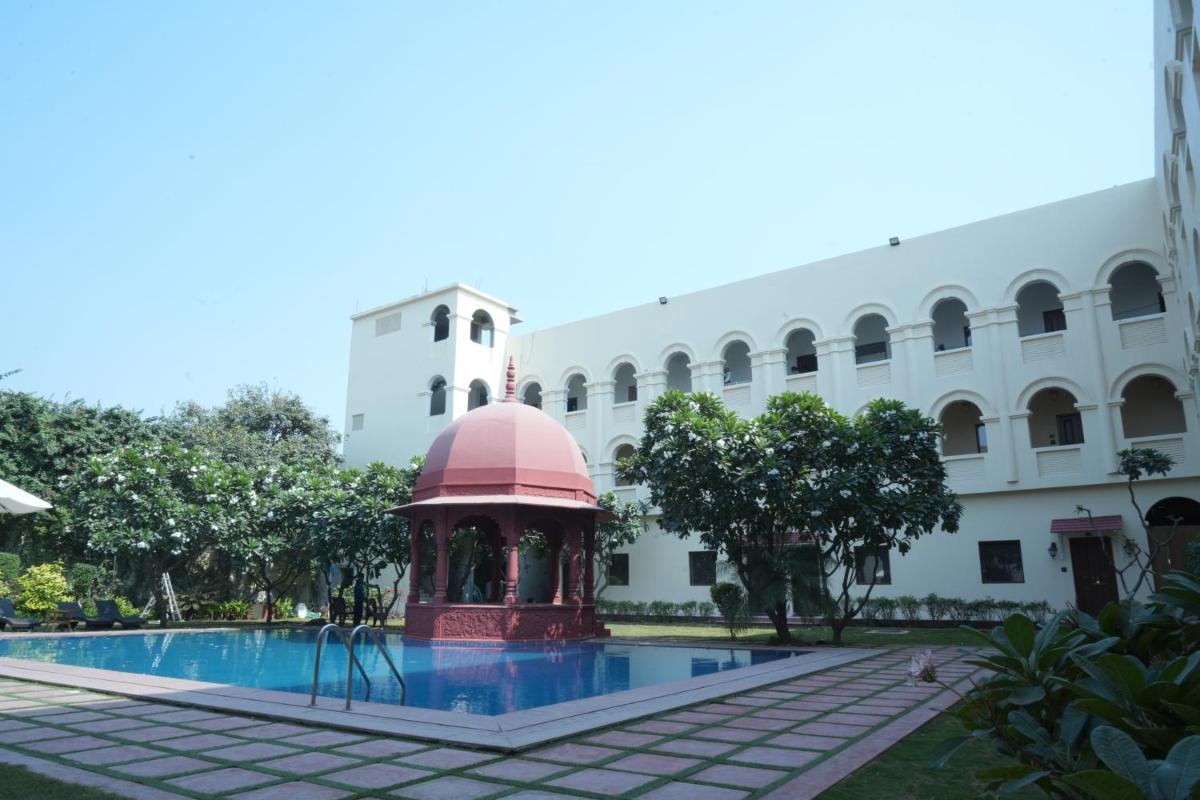 a gazebo in front of a building at The Grand Imperial - Heritage Hotel in Agra