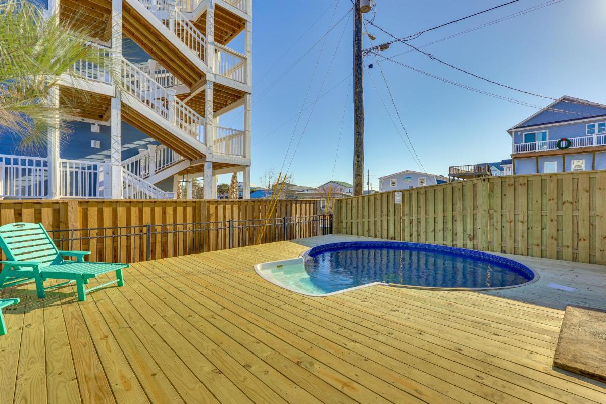 Chic Surf City Retreat with Pool Less Than 1 Block to Beach! - Housity