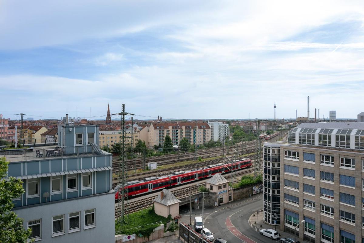 Ein allgemeiner Blick auf Nürnberg oder ein Stadtblick von des Hotels aus
