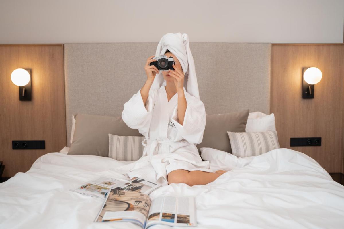 Cama o camas de una habitación en Calderona Wellness