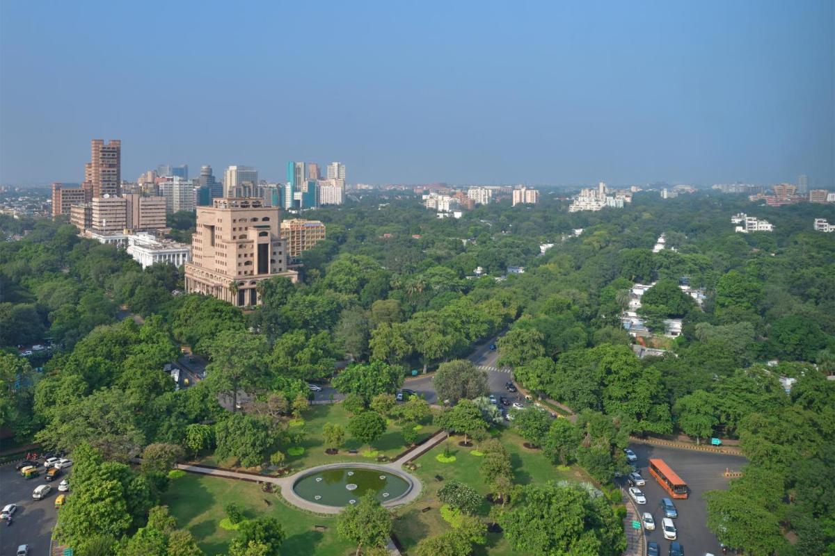 an aerial view of a park in the city at Le Meridien New Delhi in New Delhi an aerial view of a park in the city at Le Meridien New Delhi in New Delhi