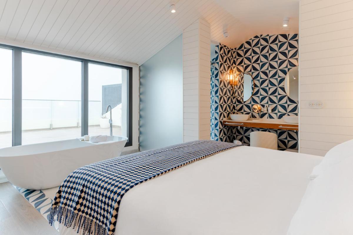 Cama o camas de una habitación en Hiru Uhinak