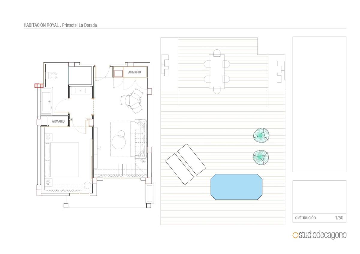 Plano de Prinsotel La Dorada & Spa