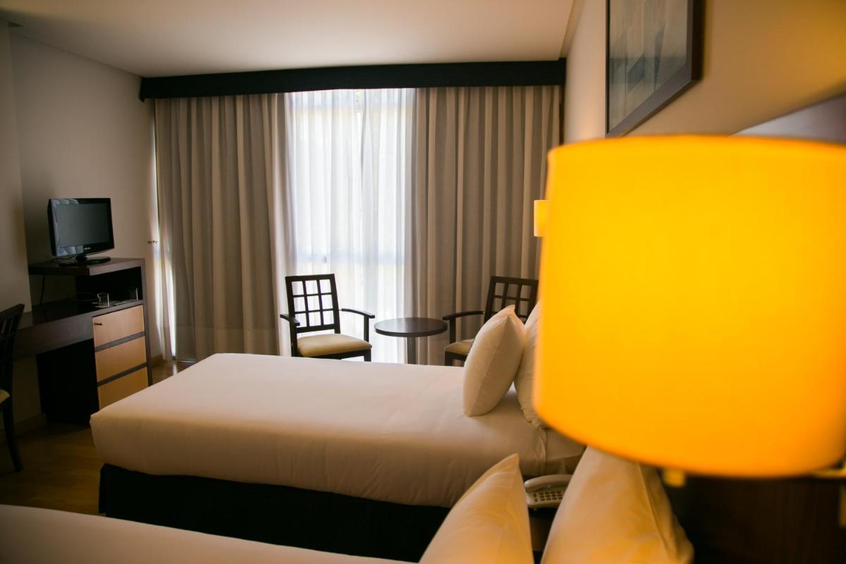 Cama o camas de una habitación en Lobios Caldaria Hotel Balneario