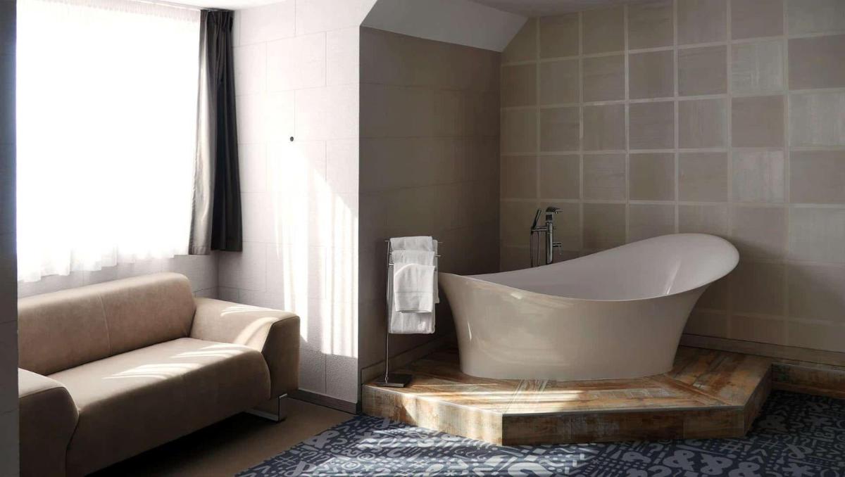 Salle de bains dans l'établissement Hôtel Le Dormeur
