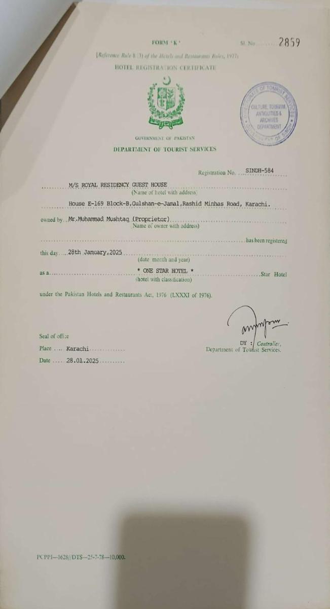 Royal Residency Guest House Karachi - Housity