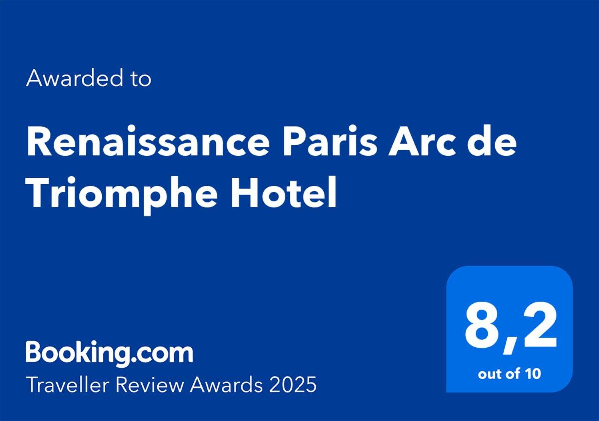 Certificat, récompense, panneau ou autre document affiché dans l'établissement Renaissance Paris Arc de Triomphe Hotel
