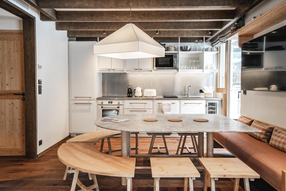 Cuisine ou kitchenette dans l'établissement Appartements de l'Héliopic