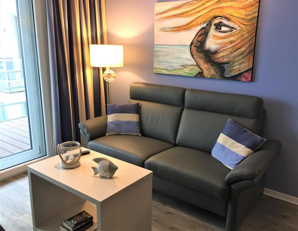 Apartment 33 "Fördetraum" mit Sauna, Apartmenthaus Hafenspitze Blickrichtung offene See - Hizvo