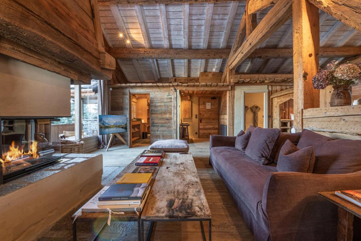 Coin salon dans l'établissement Zannier Le Chalet