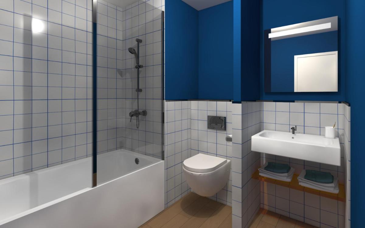 Salle de bains dans l'établissement ibis Styles Morlaix