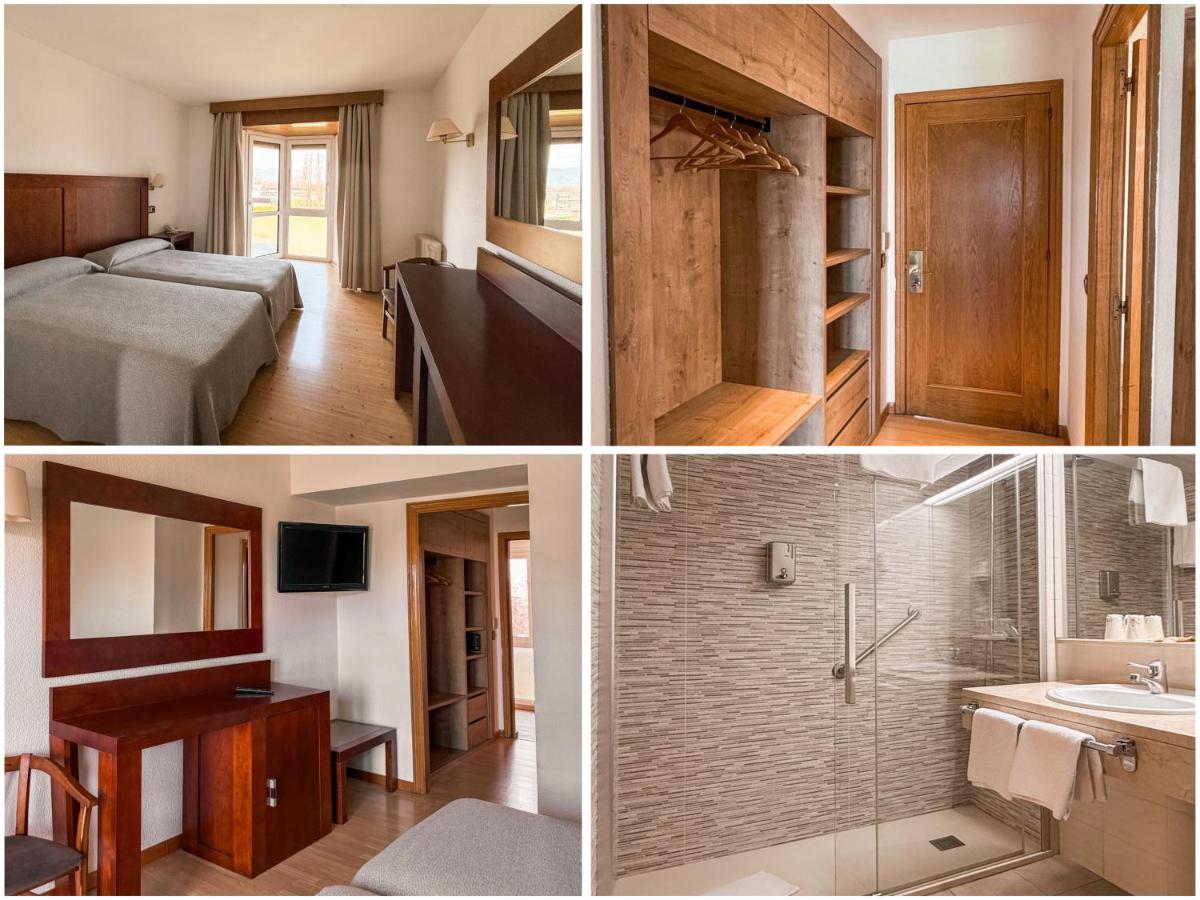 un collage de fotos de una habitación de hotel en Puigcerda Park Hotel, en Puigcerdà