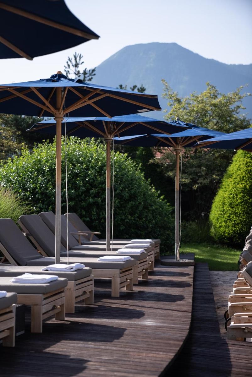 Ein allgemeiner Bergblick oder ein Berglick von des Hotels aus