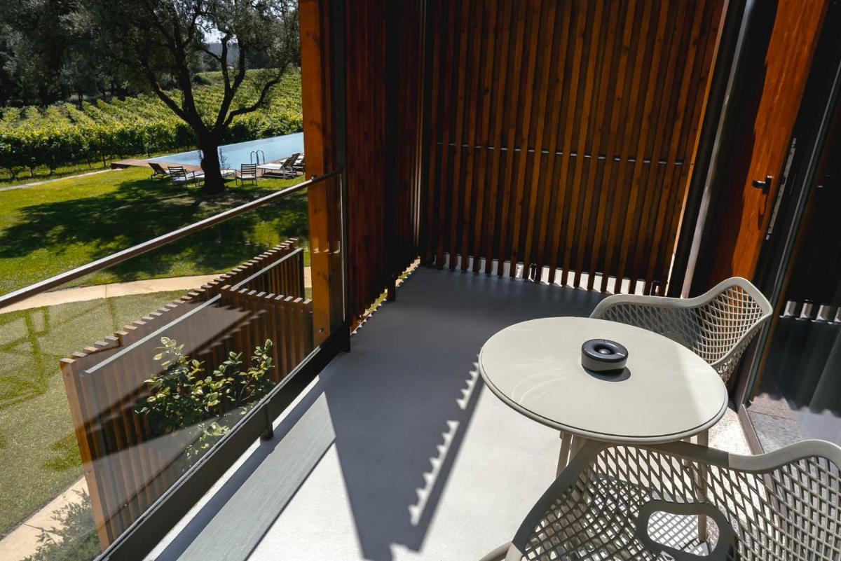 Uma varanda ou terraço em Torre de Gomariz Wine & Spa Hotel