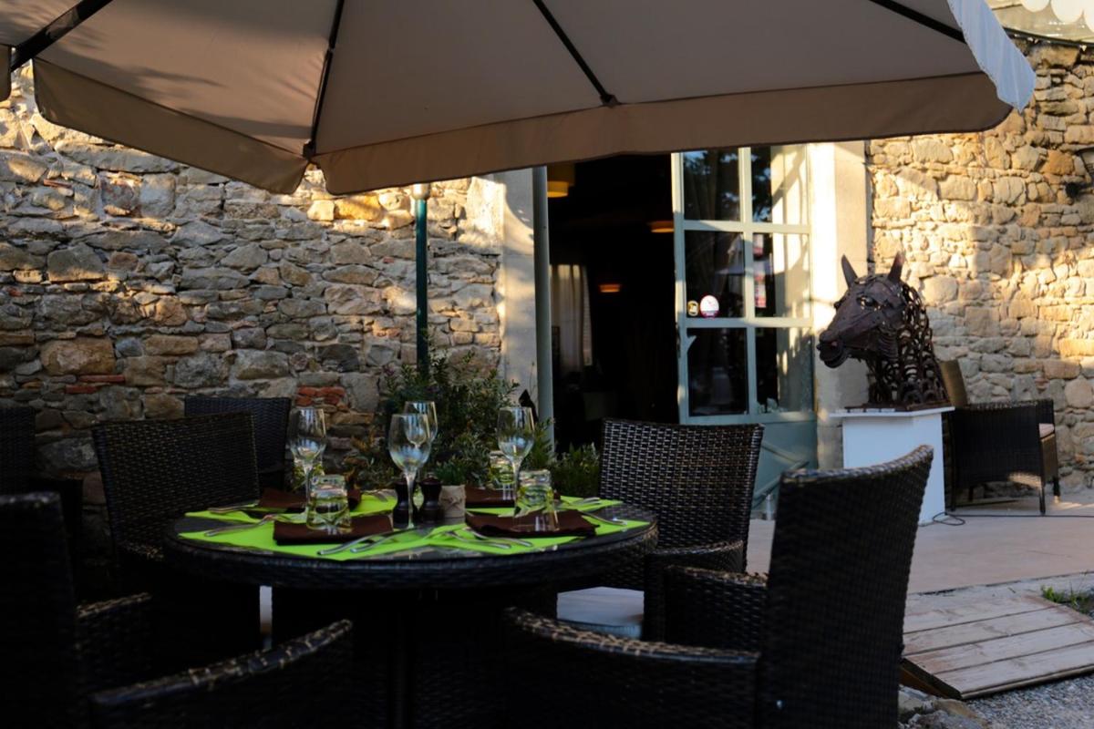 Terrasse ou espace extérieur de l'établissement Logis Hôtel Château De Palaja
