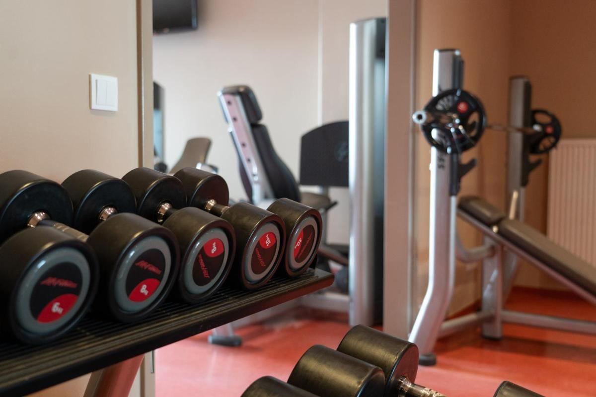 Das Fitnesscenter und/oder die Fitnesseinrichtungen in der Unterkunft THE GRAND Ahrenshoop