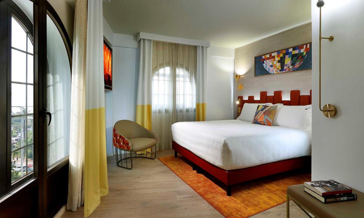 Cama o camas de una habitación en Hard Rock Hotel Marbella - Puerto Banús