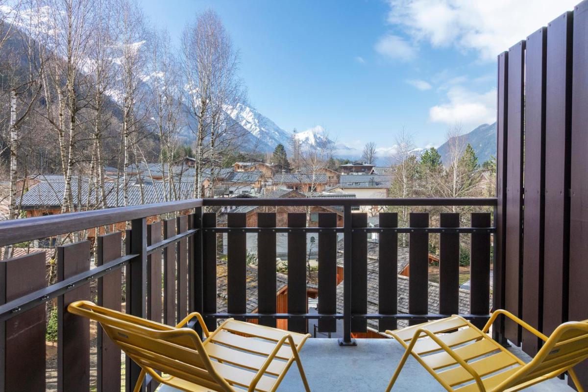 Balcon ou terrasse dans l'établissement Hôtel Les Aiglons Chamonix