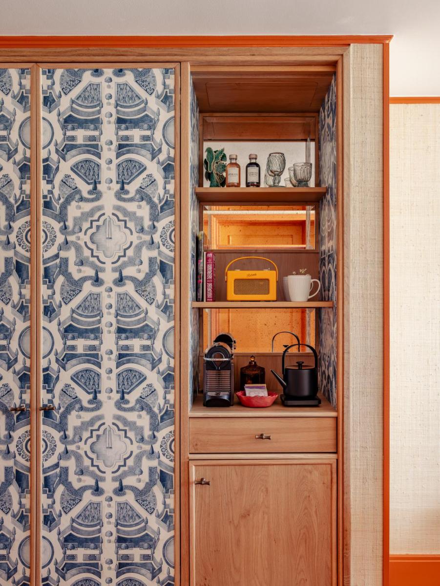Cuisine ou kitchenette dans l'établissement La Fantaisie