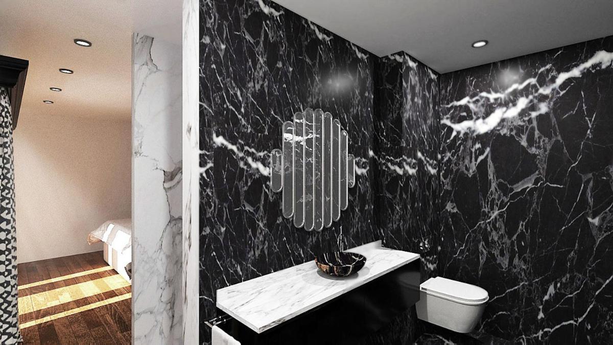 Salle de bains dans l'établissement Hotel Minera