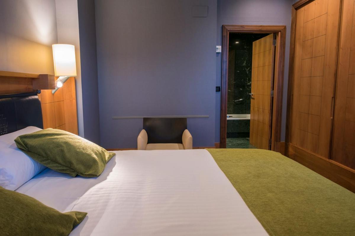 Cama o camas de una habitación en Gran Hotel Lakua