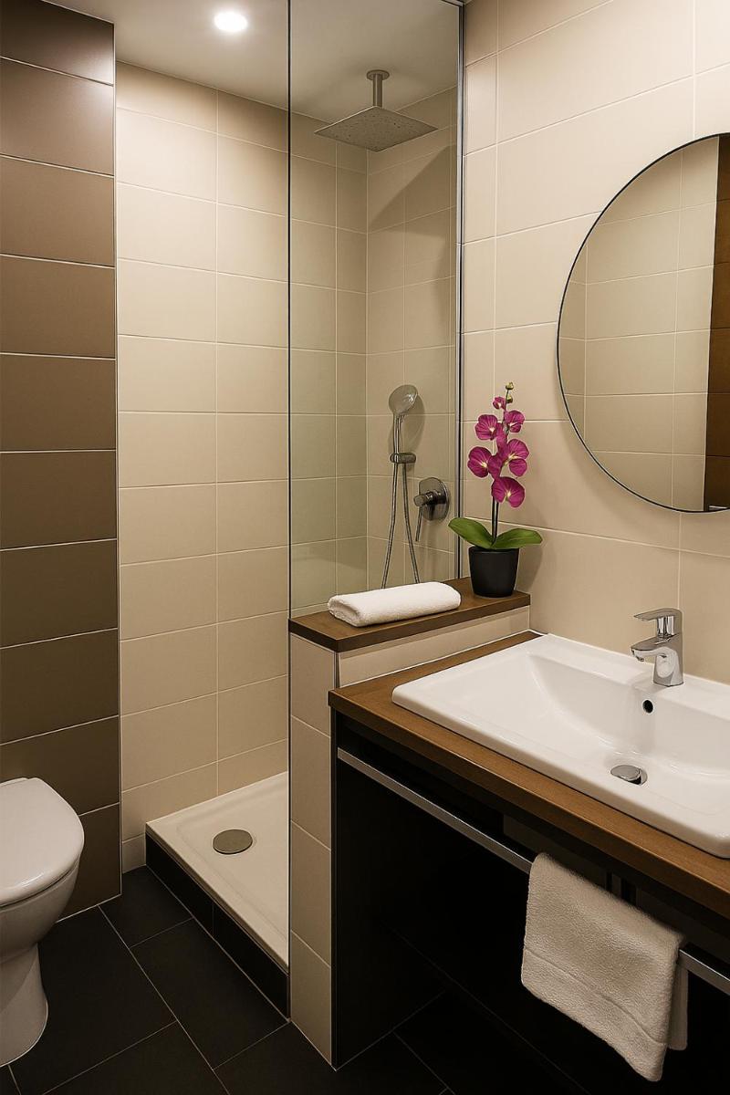 Salle de bains dans l'établissement Hotel & Spa Gil de France Cap d'Agde