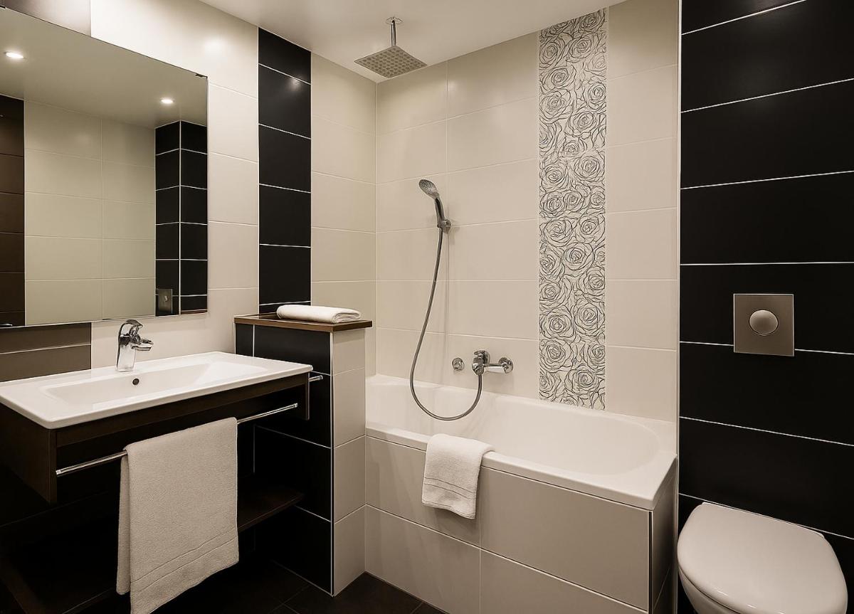Salle de bains dans l'établissement Hotel & Spa Gil de France Cap d'Agde