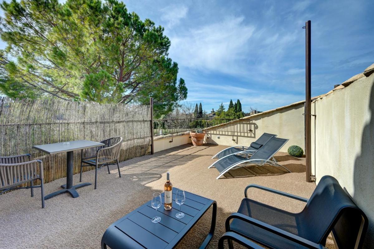 Balcon ou terrasse dans l'établissement Hotel Bastide & SPA - Villa de Lourmarin