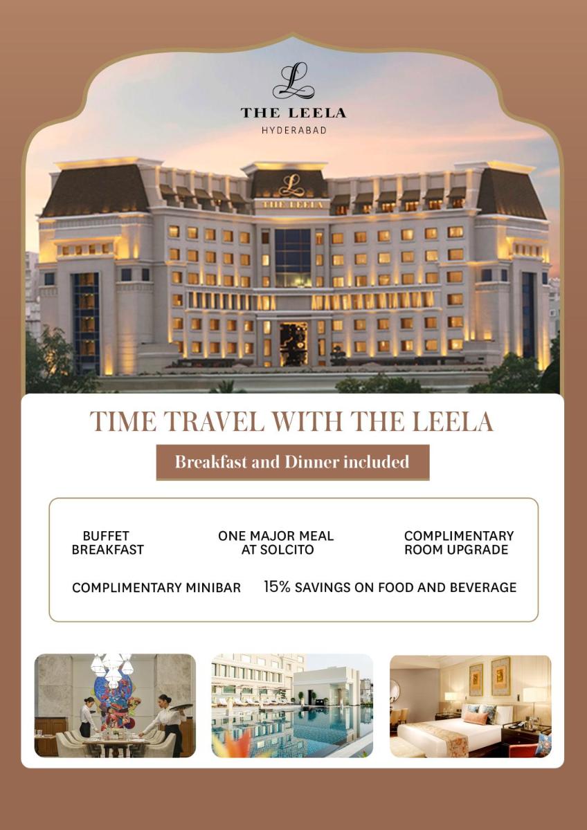 a website for a hotel with the leela at The Leela Hyderabad Banjara Hills in Hyderabad